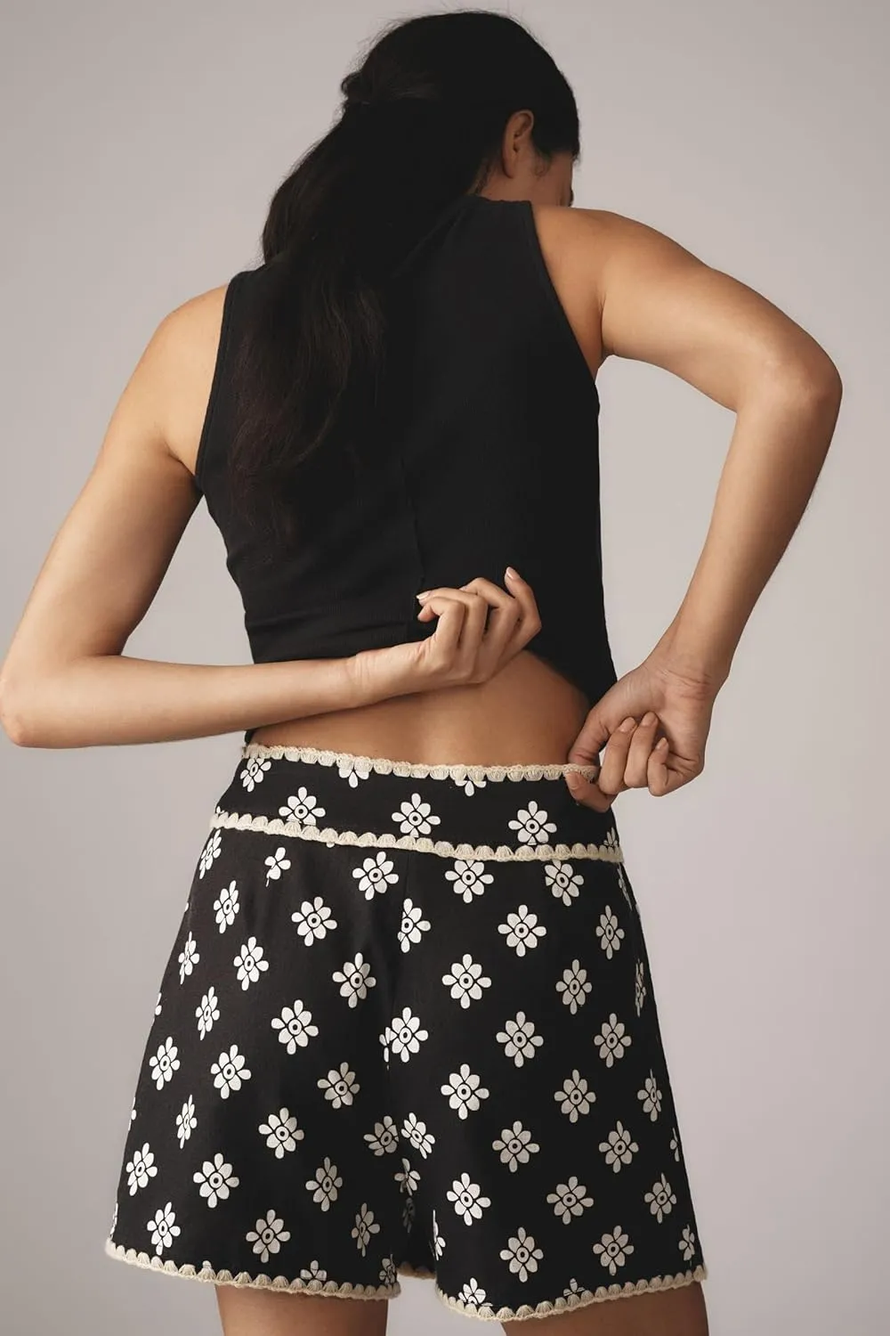 Mini Wrap Skirt Short for Women Flowy Bodycon Print Elastic Waist Fall Casual Beige Skort