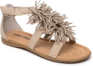 Minnetonka Eloise - Strap Sandals for Toddlers Crafted with Faux Suede Upper, Fabric Lining, Velcro Ankle Strap Closure, Cushioned Footbed, and Rubber Outsole