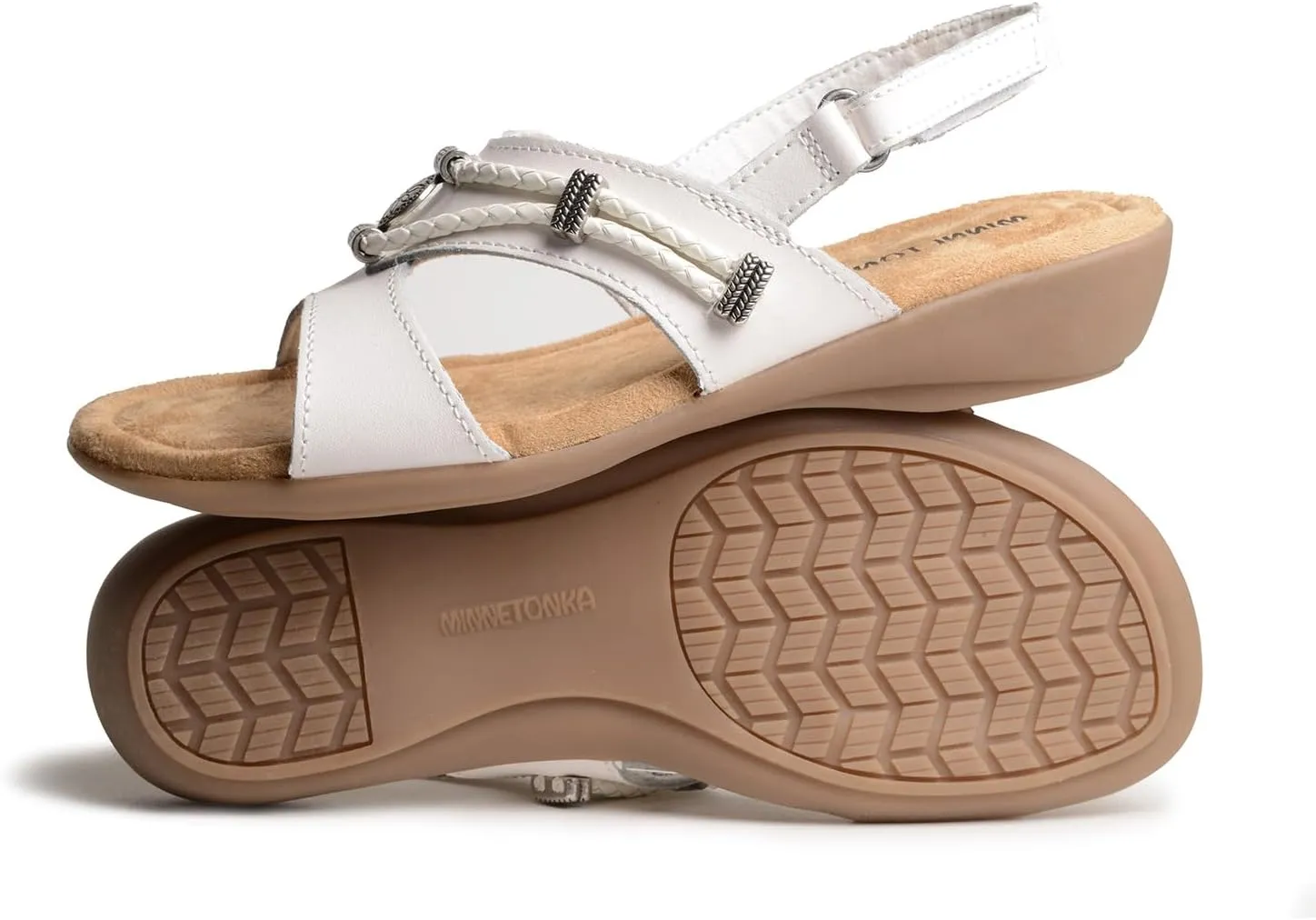 Minnetonka Women's Silvie and Silverthorne 360 Ornamented Sandals.
