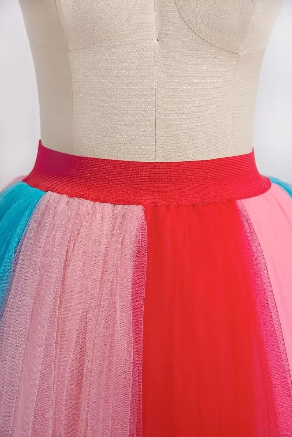 MisShow Womens Rainbow Tutu Skirt Layered Tulle Skirt Girls Colorful Halloween Costumes Tutu