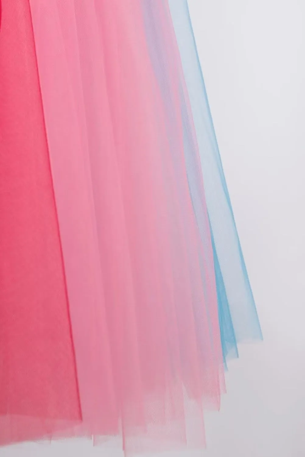 MisShow Womens Rainbow Tutu Skirt Layered Tulle Skirt Girls Colorful Halloween Costumes Tutu