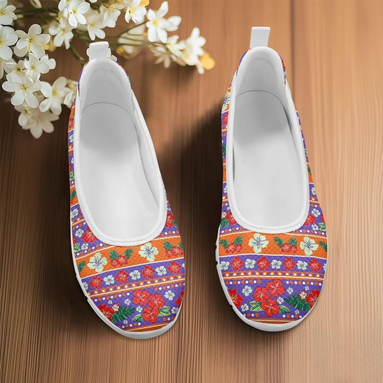 Modysero Womens Round Toe Slip On Flat Shoes for Summer Spring Mesh Flats for Women Daily Walking Shoes