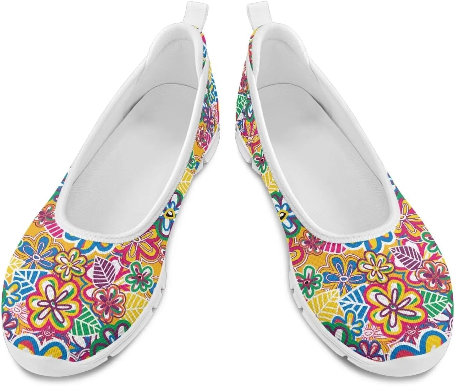 Modysero Womens Round Toe Slip On Flat Shoes for Summer Spring Mesh Flats for Women Daily Walking Shoes