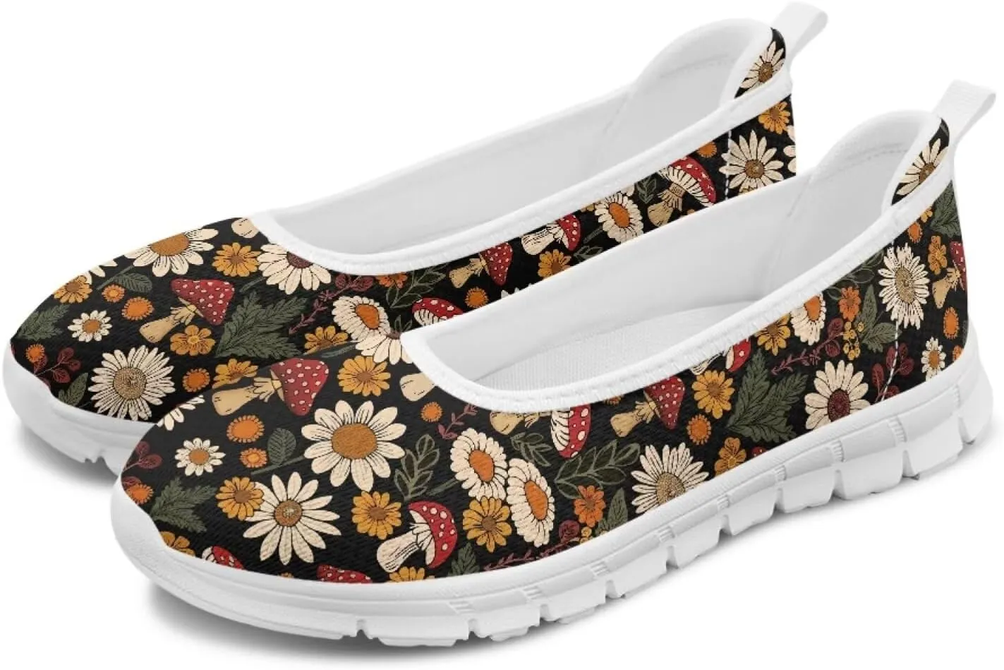 Modysero Womens Round Toe Slip On Flat Shoes for Summer Spring Mesh Flats for Women Daily Walking Shoes