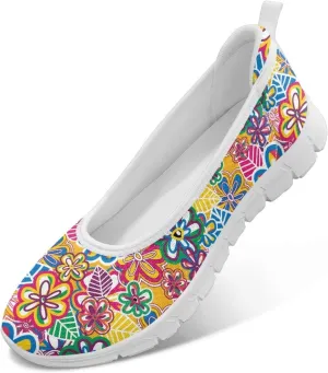 Modysero Womens Round Toe Slip On Flat Shoes for Summer Spring Mesh Flats for Women Daily Walking Shoes