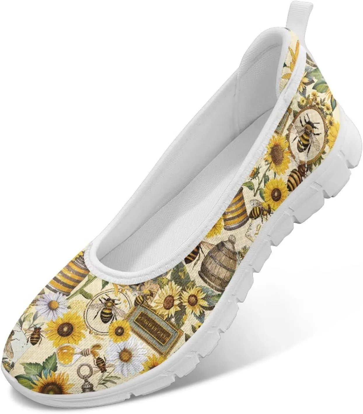 Modysero Womens Slip On Flats Round Toe for Summer Spring Work Womens Walking Shoes Trendy Daily Flats Shoes for Ladies