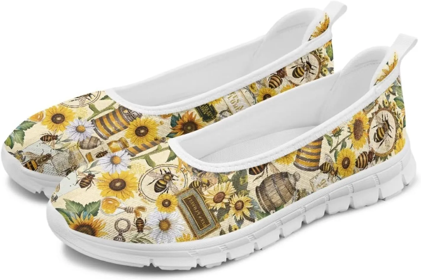 Modysero Womens Slip On Flats Round Toe for Summer Spring Work Womens Walking Shoes Trendy Daily Flats Shoes for Ladies