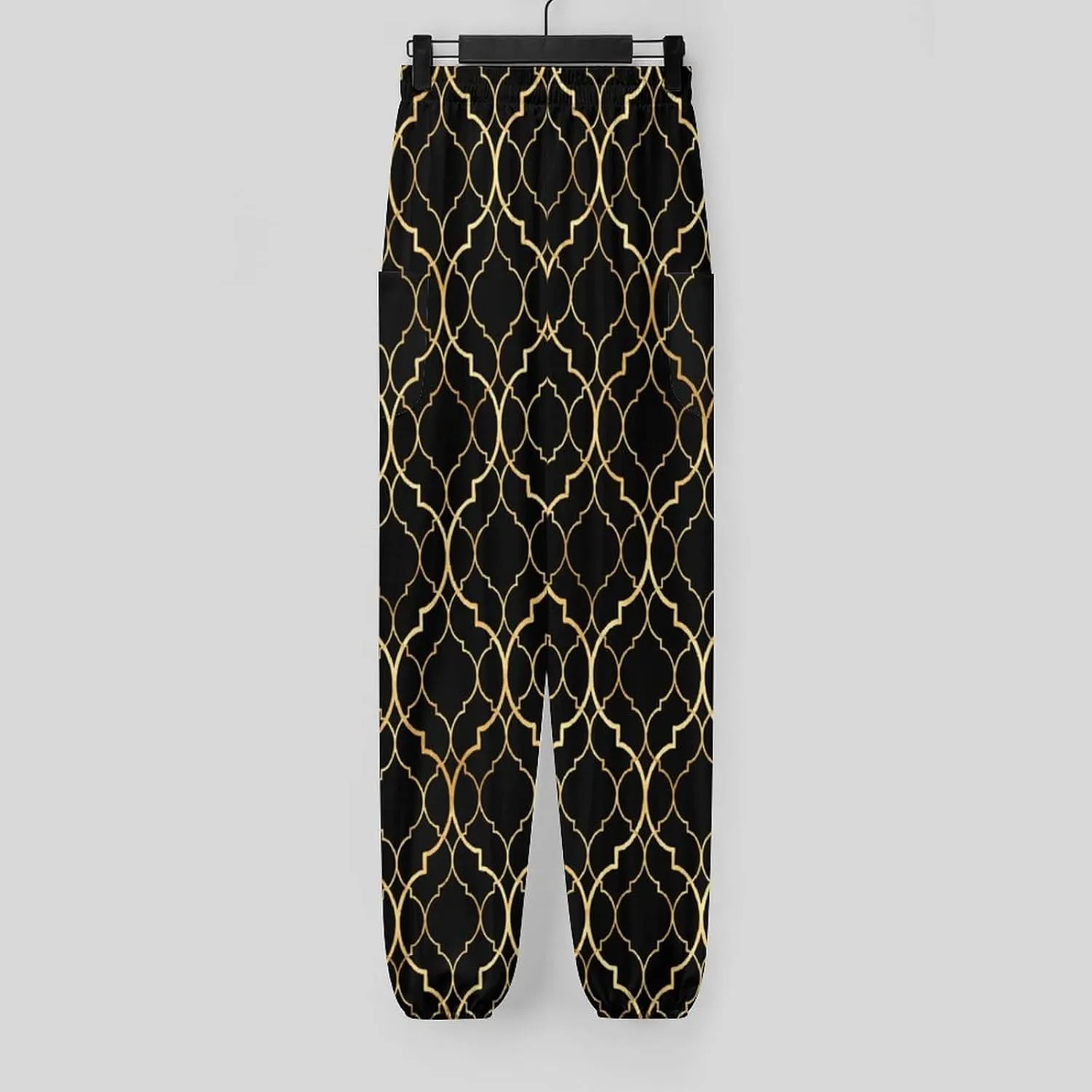 Moroccan Texture Yoga Bloomers Womans Hippie Harem Pant Lantern Pants Elastic Gym Yoga Clothes Loose Casual Slacks