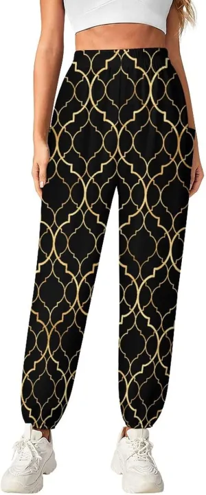 Moroccan Texture Yoga Bloomers Womans Hippie Harem Pant Lantern Pants Elastic Gym Yoga Clothes Loose Casual Slacks