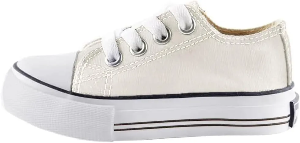 Mvlsoct Boys and Girl Low Top Canvas Kids Lace up Sneakers