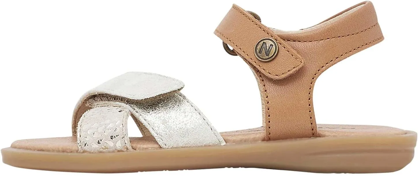 NATURINO WEEKO Leather and Suede Cognac Sandals