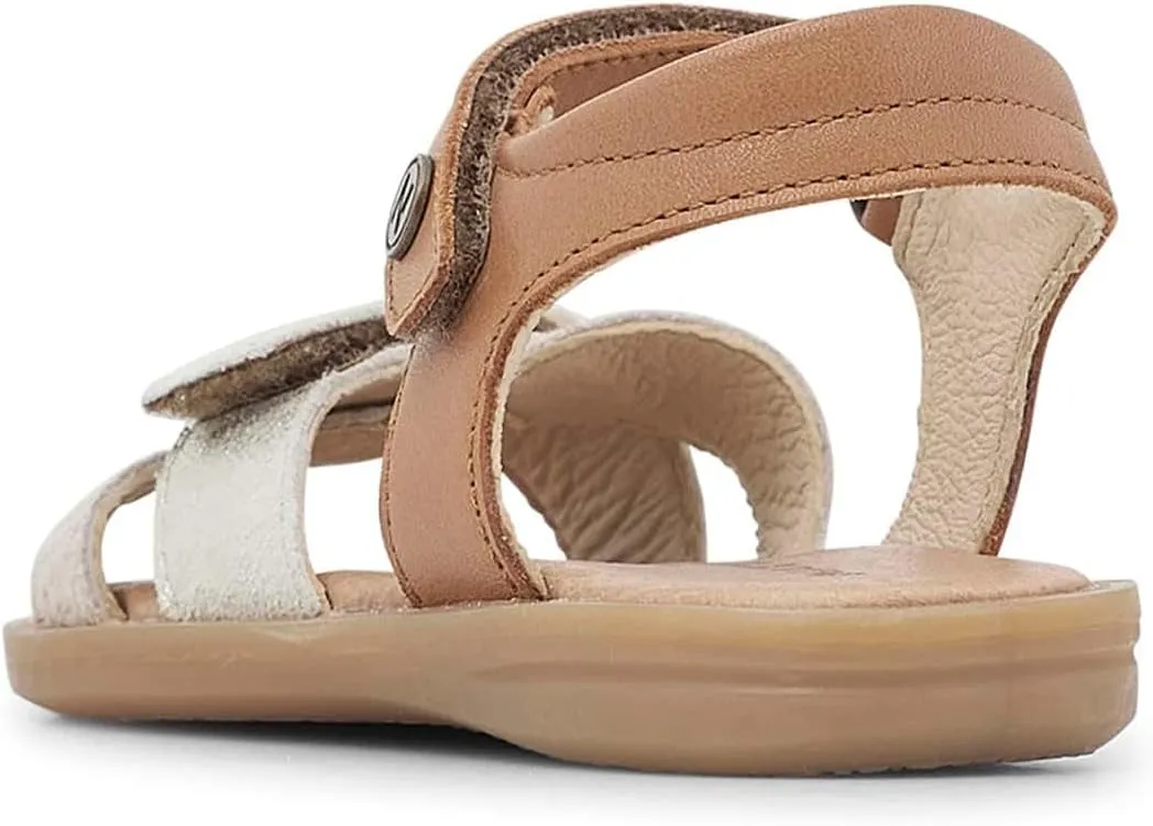 NATURINO WEEKO Leather and Suede Cognac Sandals