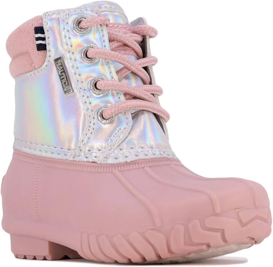 Nautica Kids Boys & Girls Duck Boots Kids Waterproof Rain Snow Boots Insulated Winter Boots (Toddler/Little/Big Kid)