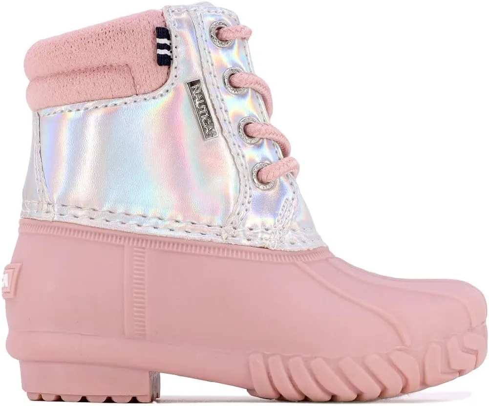 Nautica Kids Boys & Girls Duck Boots Kids Waterproof Rain Snow Boots Insulated Winter Boots (Toddler/Little/Big Kid)