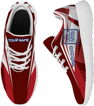 Non Slip Walking Shoes, Custom Sneaker with Your Team Logo/Name,Unisex Lightweight Athletic Gym Running Shoes