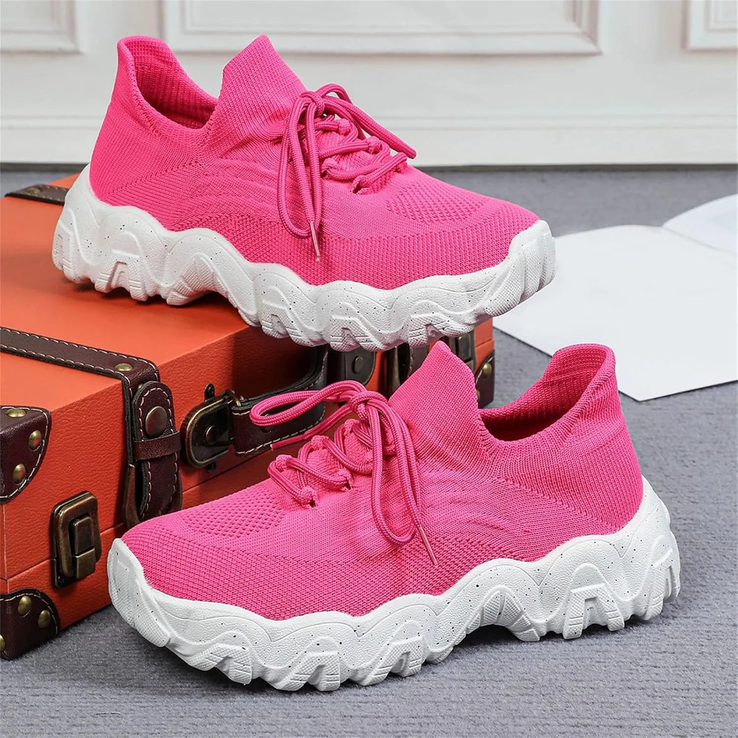 Nurse Babe Shoes,Ortho Comfort Shoes Women,Ortho Pro Classic Sneaker,Women's Mesh Orthopedic Running Walking Sneakers Lightweight Breathable Lace Up Tennis Sneakers
