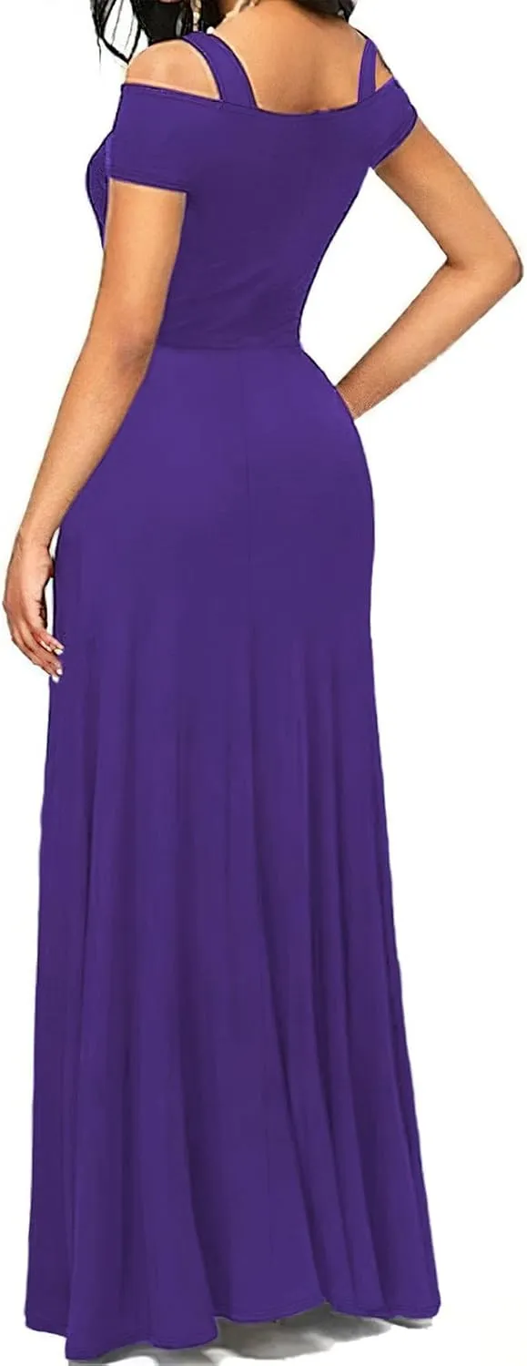 Off Shoulder Bridesmaid Dresses Mermaid Dress Split Long Prom Wedding Evening Gown Party Formal Maxi Dress Elegant