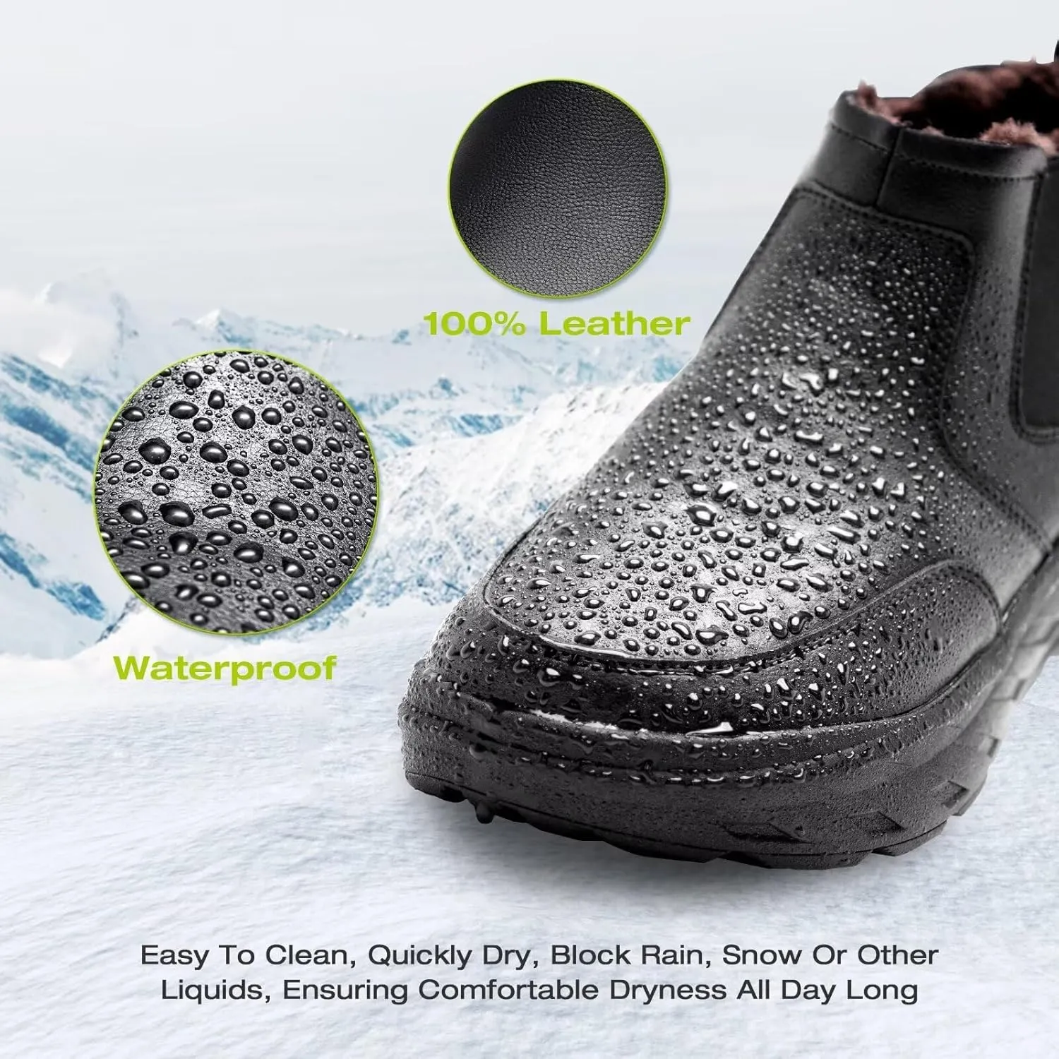 OrthoComfoot Women's Orthopedic Wide Leather Winter Ankle Boots: Comfortable Arch Support Dress Shoes for Diabetic, Casual Plantar Fasciitis Orthotic Walking Shoes for Foot and Heel Pain Relief