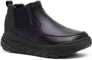 OrthoComfoot Women's Orthopedic Wide Leather Winter Ankle Boots: Comfortable Arch Support Dress Shoes for Diabetic, Casual Plantar Fasciitis Orthotic Walking Shoes for Foot and Heel Pain Relief