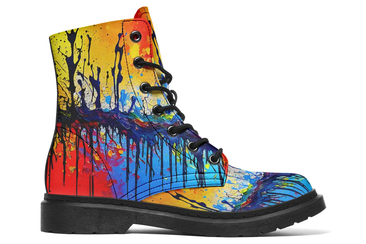Paint Splatter Boots