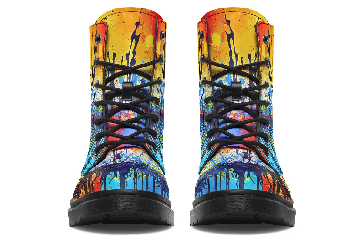 Paint Splatter Boots