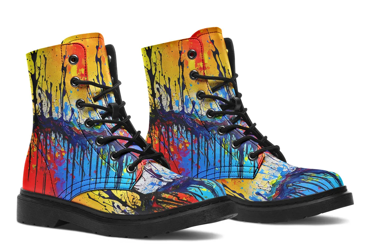 Paint Splatter Boots