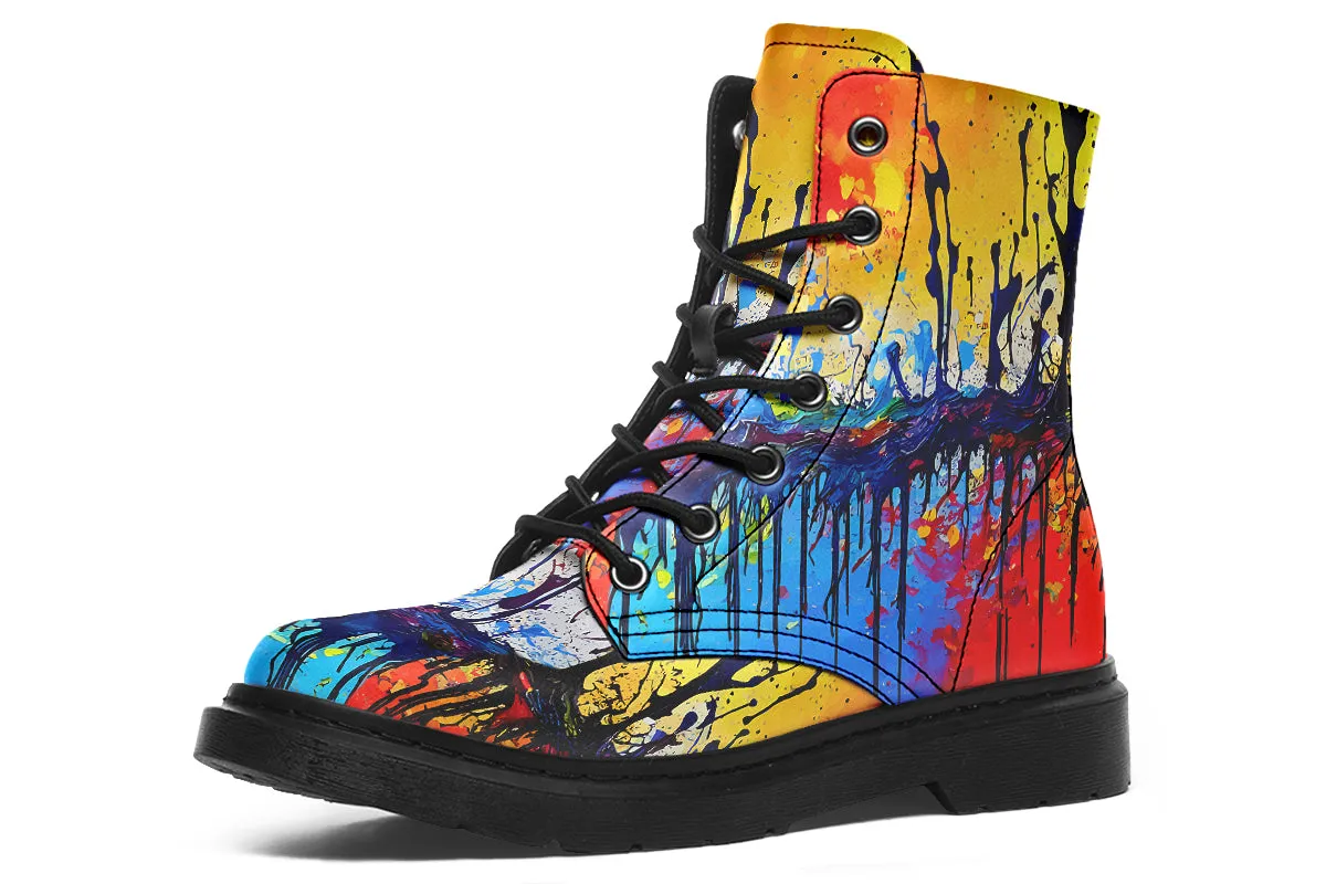 Paint Splatter Boots