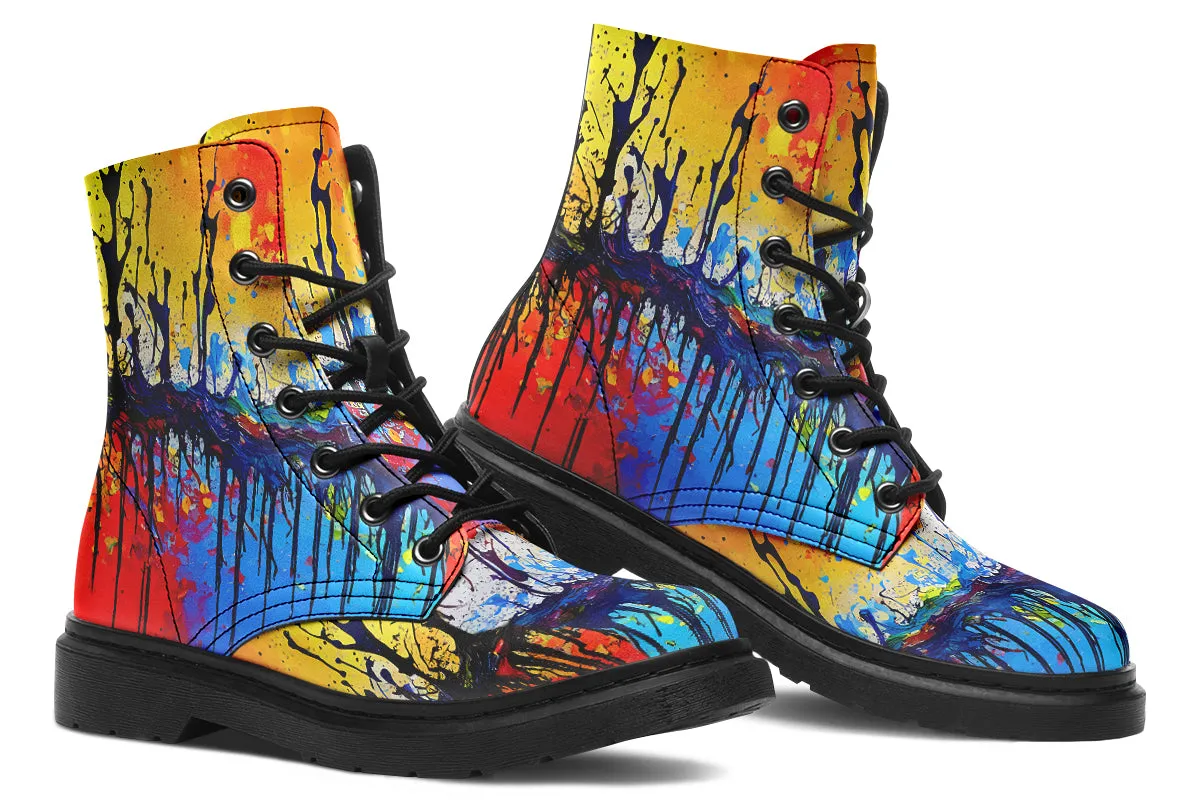 Paint Splatter Boots