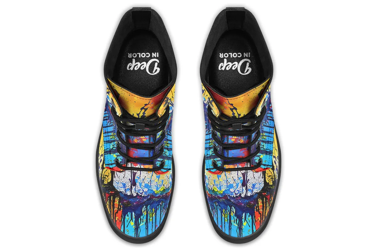 Paint Splatter Boots