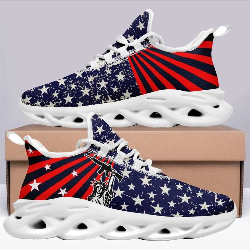 Patriotic Veterans Casual Sneaker American Flag Jogging Running Shoes Breathable Walking Flat Shoe for Men Women