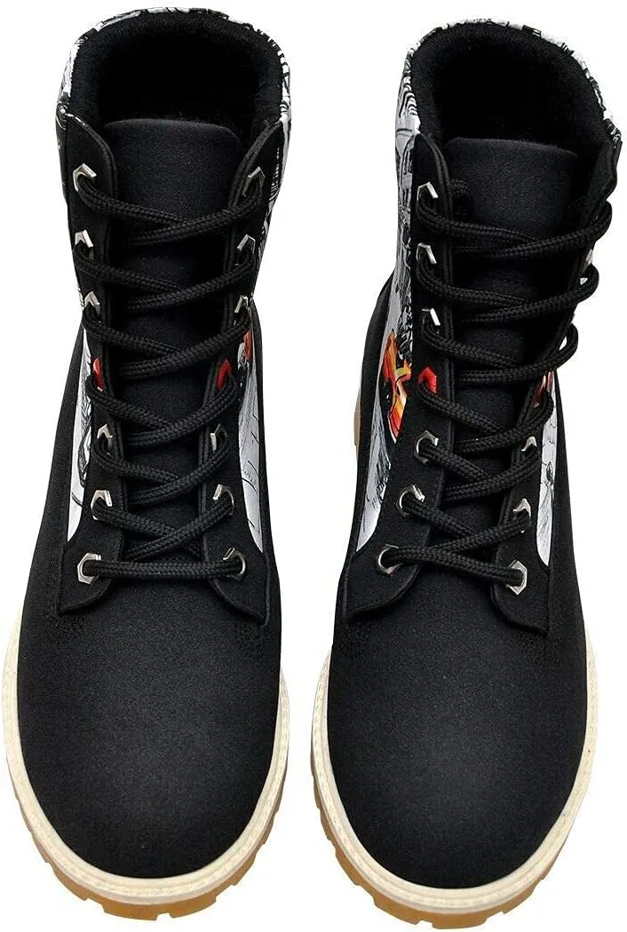 Personalize Your Life COOL BOOTS - Women's Printed Boots - Special Design - Chic, Elegant and Casual Style - Vegan, Environmentally Friendly and Handmade - Breathable Design