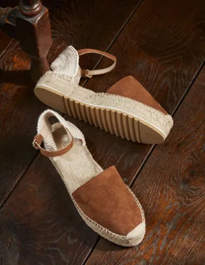 Plateau-Espadrilles-Hellbraun