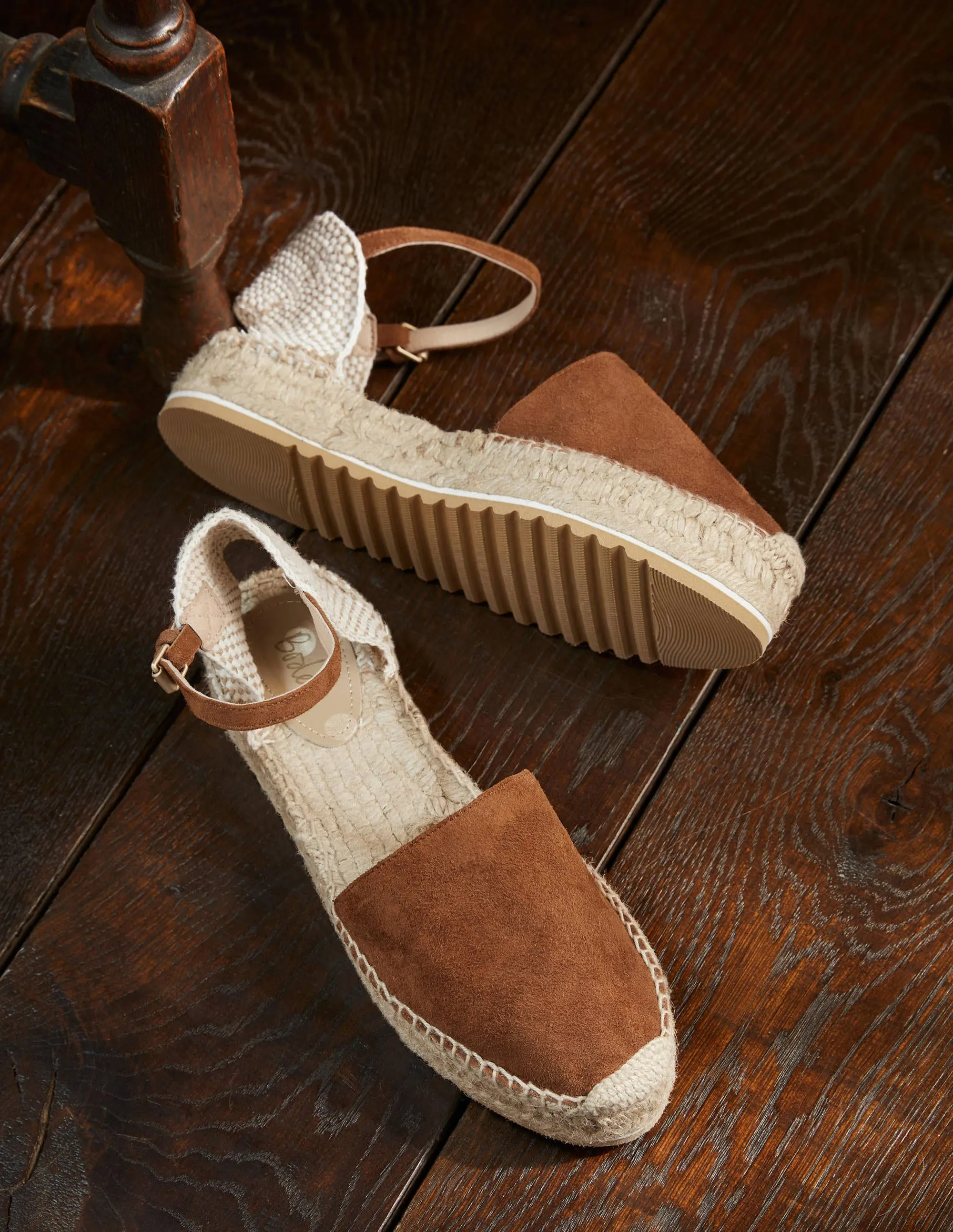 Plateau-Espadrilles-Hellbraun