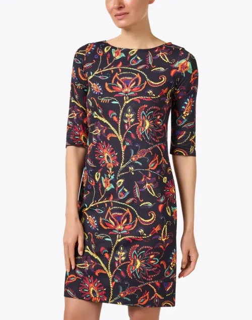 Propriano Black Multi Print Dress