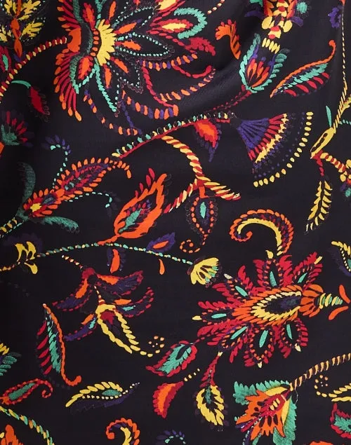Propriano Black Multi Print Dress