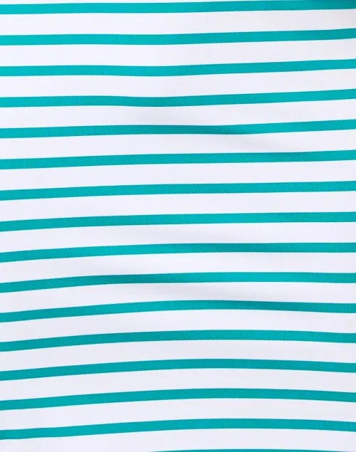 Propriano Green and White Striped Dress