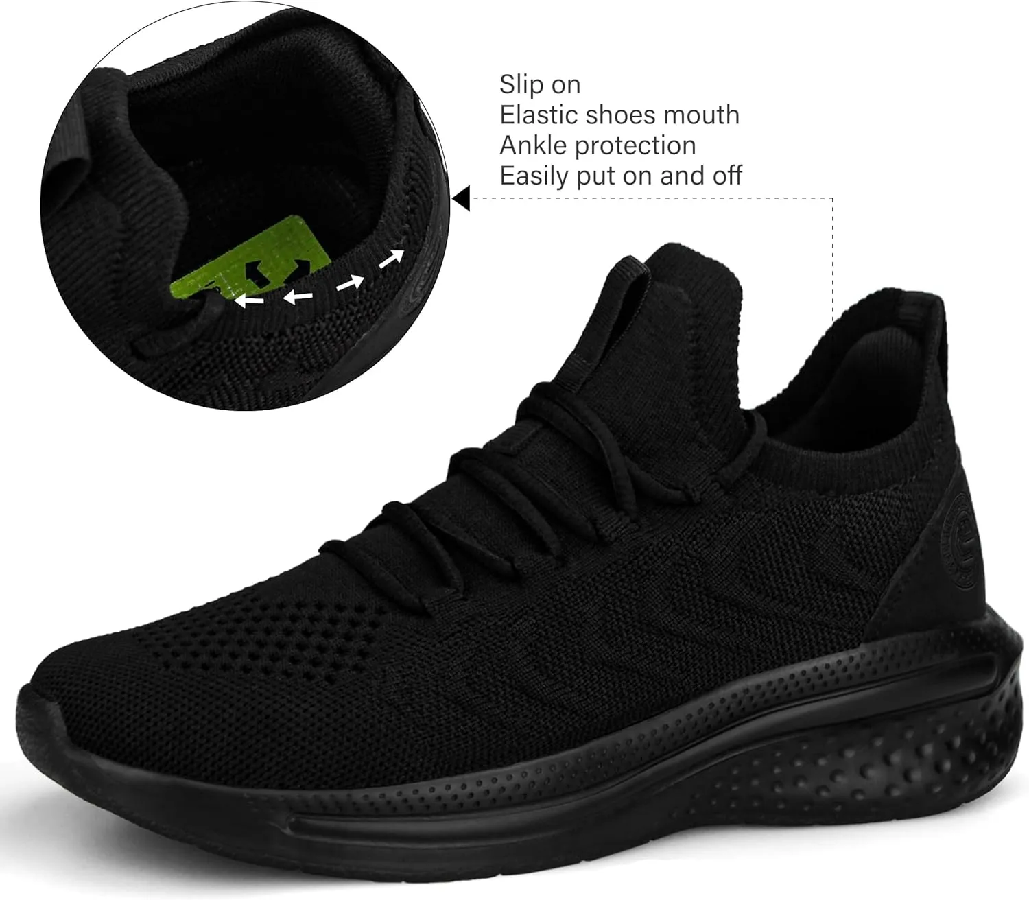 Pujcs Womens Sneakers Slip On Walking Shoes Breathable Running Shoes Lightweight Mesh Gym Shoes Non Slip Workout Shoes