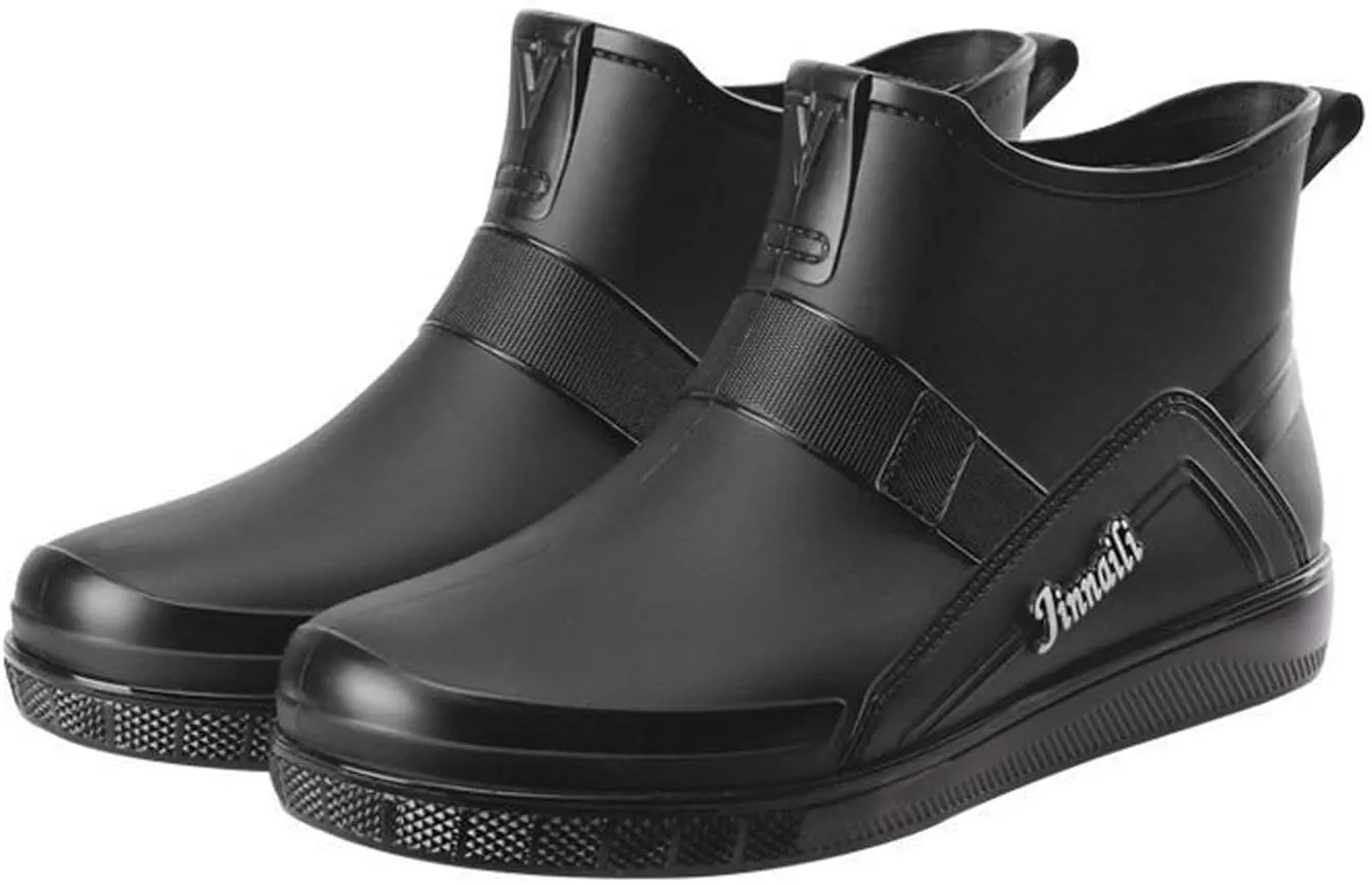 PVC Water Shoes Men's Dining Car Washing Low Top Slip Work Shoes Kitchen Shoes Rubber Gardening Boots Men