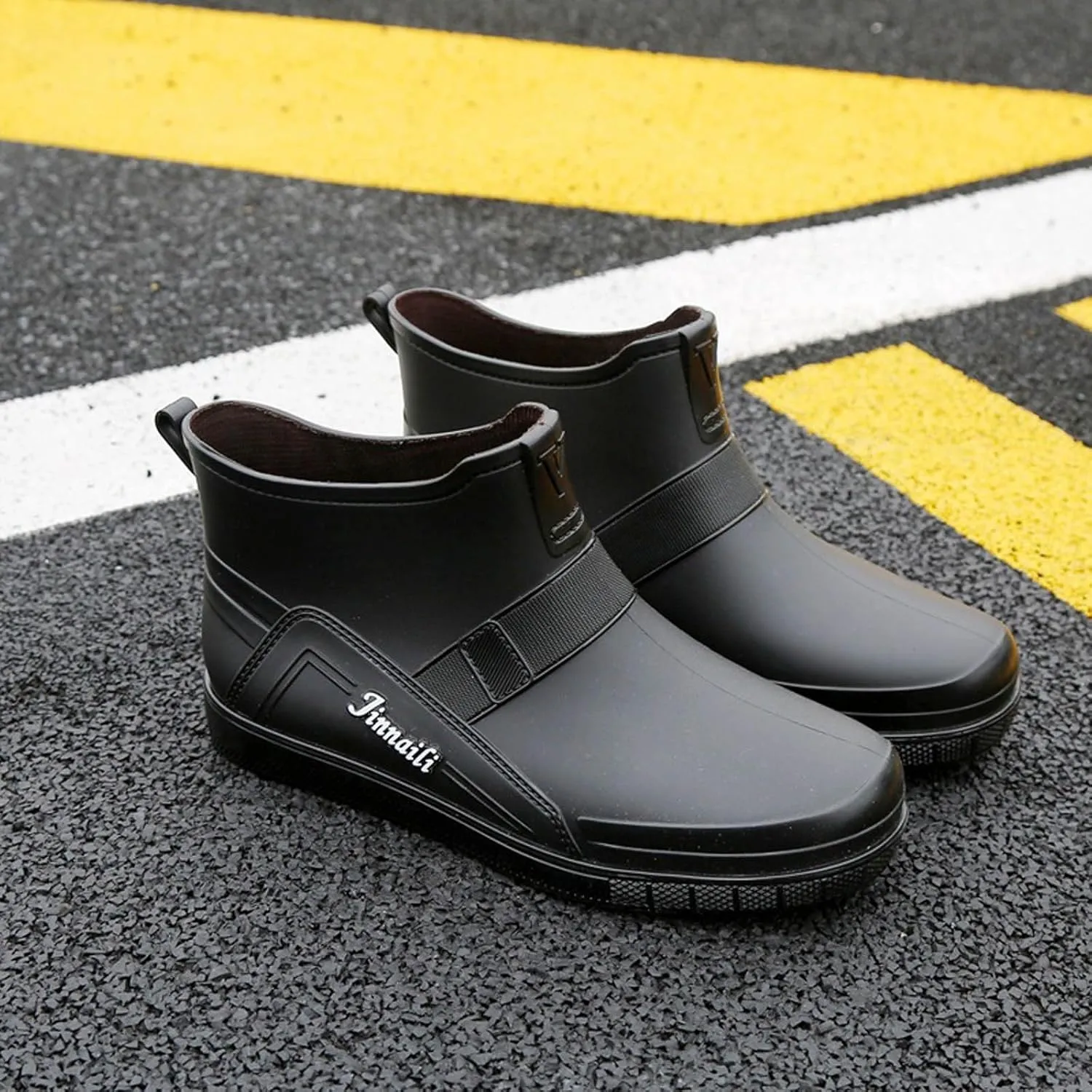 PVC Water Shoes Men's Dining Car Washing Low Top Slip Work Shoes Kitchen Shoes Rubber Gardening Boots Men