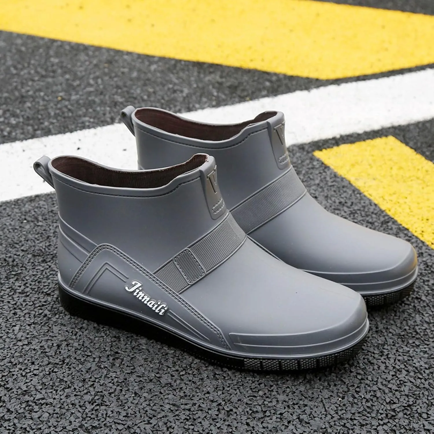 PVC Water Shoes Men's Dining Car Washing Low Top Slip Work Shoes Kitchen Shoes Rubber Gardening Boots Men