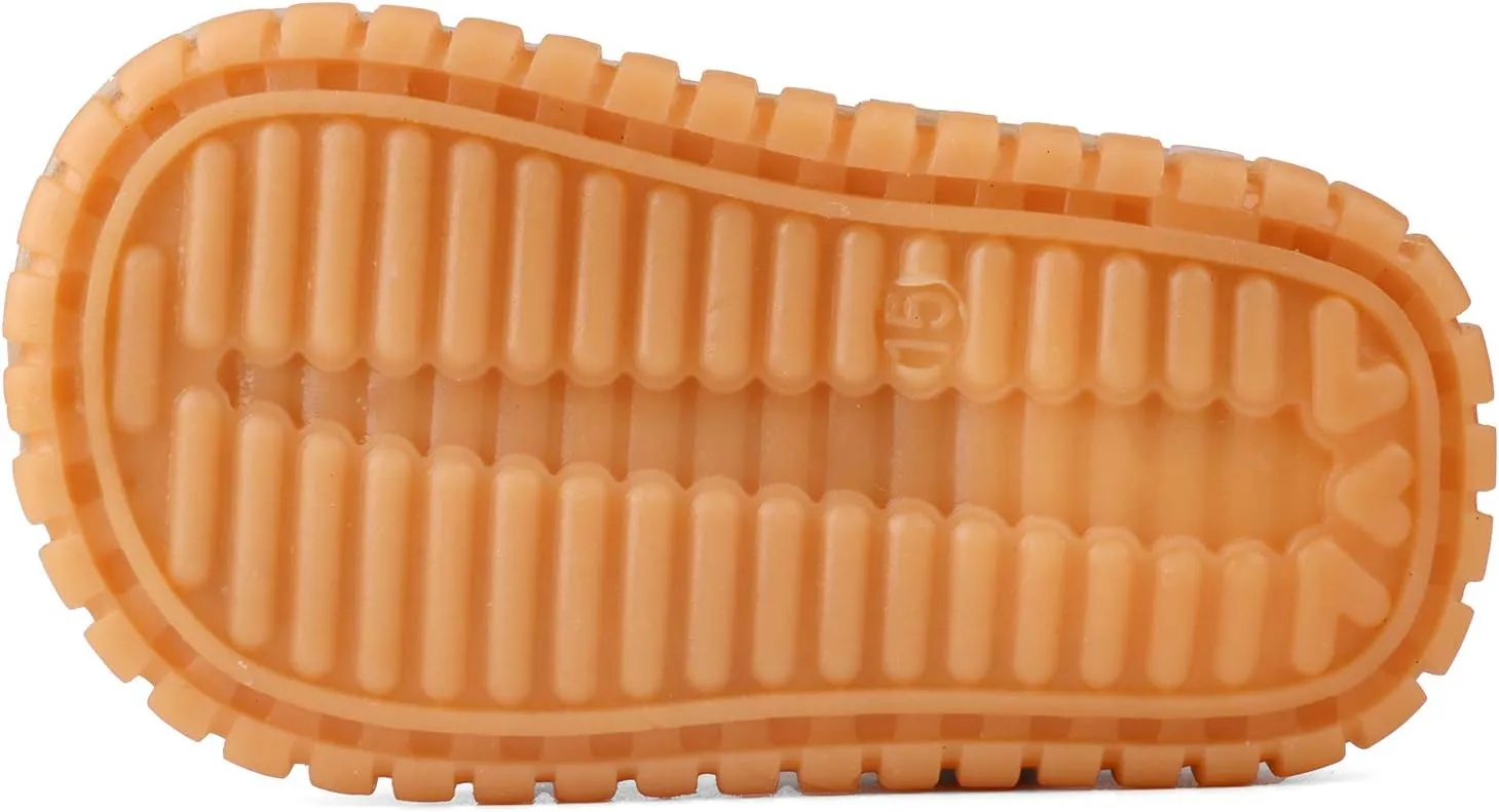 QIETION Toddler Boys & Girls Squeaky Sandals Closed-Toe Anti-Slip Rubber Sole First Walkers Shoes
