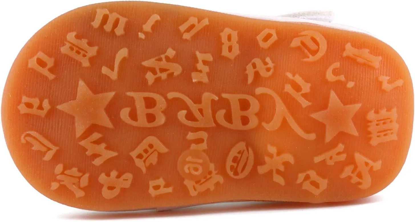 QIETION Toddler Boys & Girls Squeaky Sandals Closed-Toe Anti-Slip Rubber Sole First Walkers Shoes