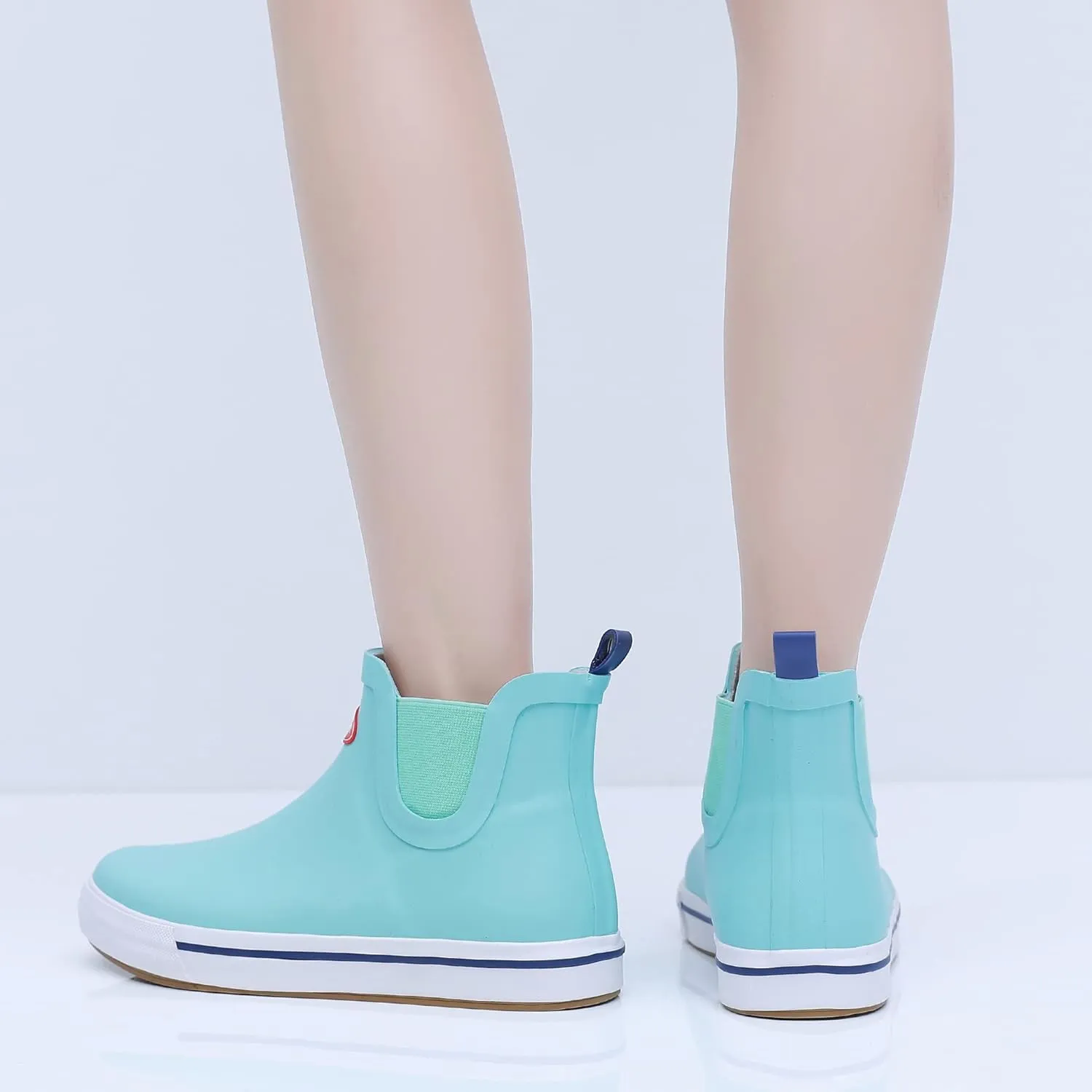 Rain Boots for Women and Men,Unisex Ankle Rain Shoes Anti-Slipping Rainboots with Comfortable Lightweight Garden Rubber Rain Boot and Outdoor Work Shoes,Waterproof Fishing Deck Boots