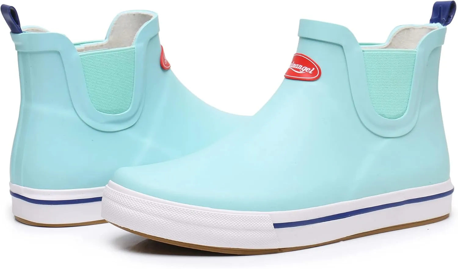 Rain Boots for Women and Men,Unisex Ankle Rain Shoes Anti-Slipping Rainboots with Comfortable Lightweight Garden Rubber Rain Boot and Outdoor Work Shoes,Waterproof Fishing Deck Boots