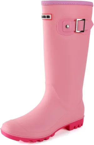 Rain Boots for Women, Waterproof Anti-Slip Knee High Rubber boots, Fashion Comfy Tall Water Boots Lightweightr Garden Booties for Outdoor