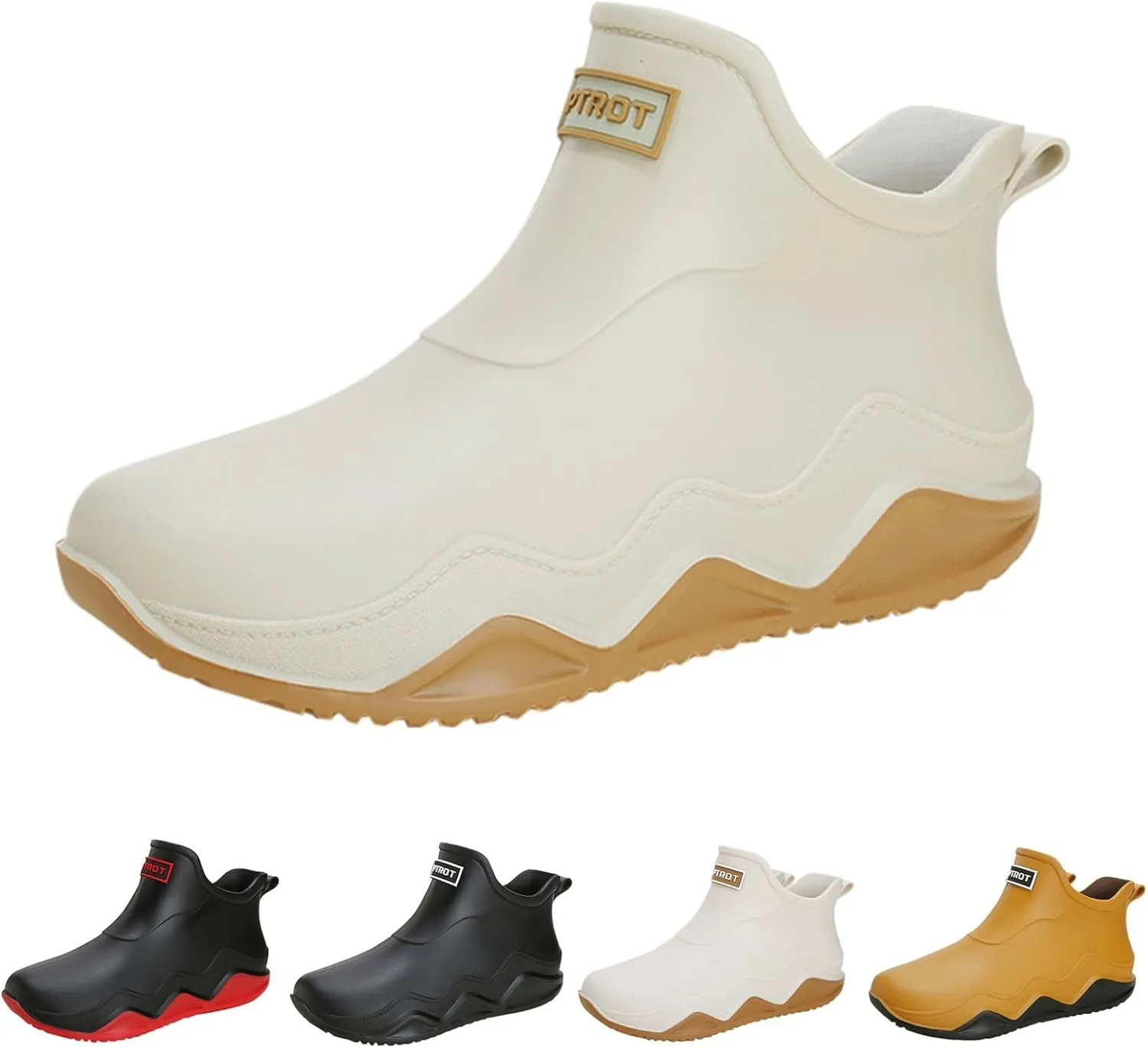 Rain Boots Women Wide Width Mens Grounded Footwear Women's Black Booties Heels Barefoot Shoes Mens Rain Boots Slip On Non-Slip Rubber Waterproof Mens Boots Casual