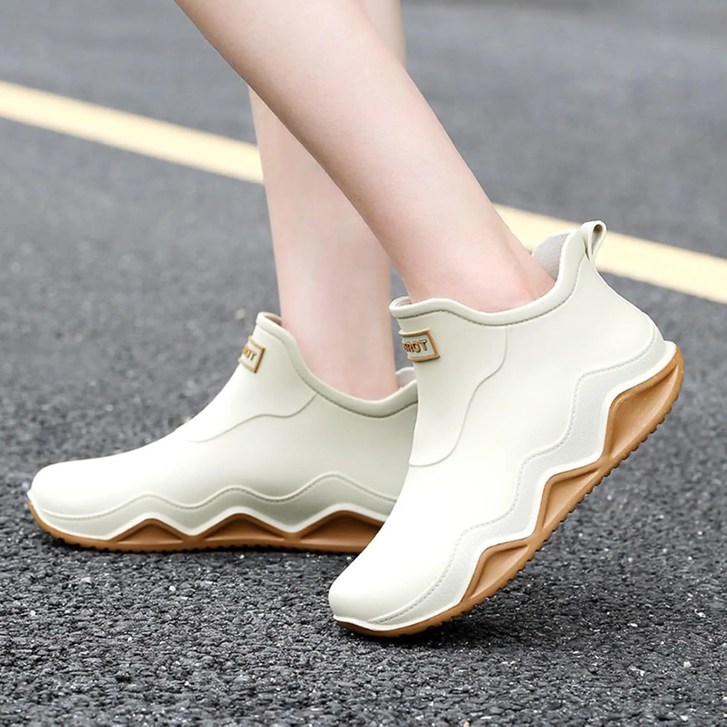 Rain Boots Women Wide Width Mens Grounded Footwear Women's Black Booties Heels Barefoot Shoes Mens Rain Boots Slip On Non-Slip Rubber Waterproof Mens Boots Casual