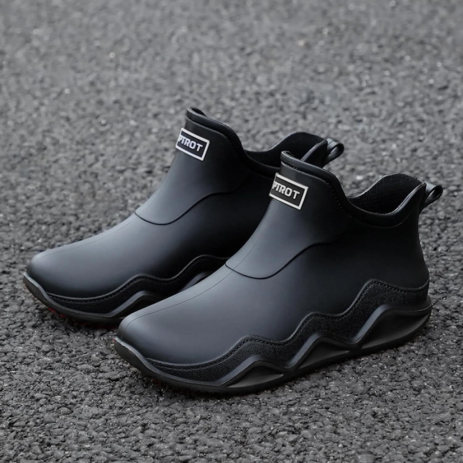 Rain Boots Women Wide Width Mens Grounded Footwear Women's Black Booties Heels Barefoot Shoes Mens Rain Boots Slip On Non-Slip Rubber Waterproof Mens Boots Casual