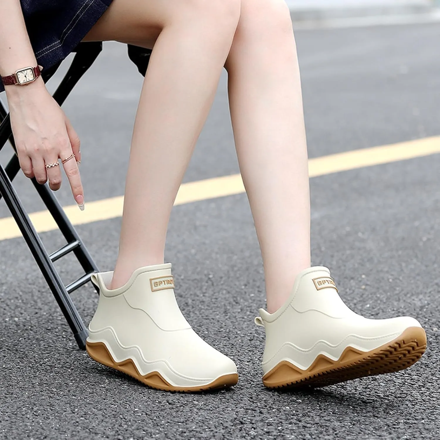 Rain Boots Women Wide Width Mens Grounded Footwear Women's Black Booties Heels Barefoot Shoes Mens Rain Boots Slip On Non-Slip Rubber Waterproof Mens Boots Casual