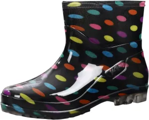 Rain Boots Women Women's Ankle Rain Boots Waterproof Garden Shoes Outdoor Rain Shoes for Hunting Gardening Farming